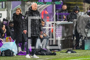 2023-03-09 - Head Coach Brian Riemer of RSC Anderlecht during the UEFA Europa Conference League, Round of 16, 1st leg football match between RSC Anderlecht and Villarreal CF on March 9, 2023 at the Lotto Park Stadium in Brussels, Belgium - FOOTBALL - CONFERENCE LEAGUE - ANDERLECHT V VILLARREAL - UEFA CONFERENCE LEAGUE - SOCCER