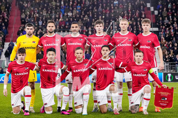 2023-03-16 - Team of AZ Alkmaar during the UEFA Europa Conference League, Round of 16, 2nd leg football match between AZ Alkmaar and SS Lazio on March 16, 2023 at the AZ Stadion in Alkmaar, Netherlands - FOOTBALL - CONFERENCE LEAGUE - AZ ALKMAAR V LAZIO - UEFA CONFERENCE LEAGUE - SOCCER
