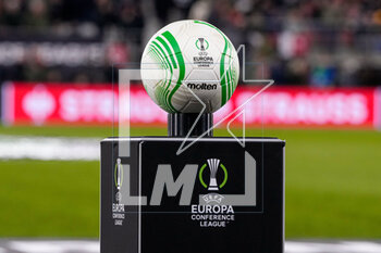 2023-03-16 - Match ball during the UEFA Europa Conference League, Round of 16, 2nd leg football match between AZ Alkmaar and SS Lazio on March 16, 2023 at the AZ Stadion in Alkmaar, Netherlands - FOOTBALL - CONFERENCE LEAGUE - AZ ALKMAAR V LAZIO - UEFA CONFERENCE LEAGUE - SOCCER