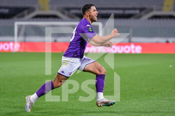 2023-04-20 - Riccardo Sottil (ACF Fiorentina) celebrates after scoring a goal - ACF FIORENTINA VS LECH POZNAN - UEFA CONFERENCE LEAGUE - SOCCER
