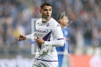 2023-04-13 - Riccardo Sottil of Fiorentina during the UEFA Europa Conference League, Quarter-finals, 1st leg football match between KKS Lech Poznan and ACF Fiorentina on April 13, 2023 at INEA Stadion in Poznan, Poland - FOOTBALL - CONFERENCE LEAGUE - LECH POZNAN V FIORENTINA - UEFA CONFERENCE LEAGUE - SOCCER