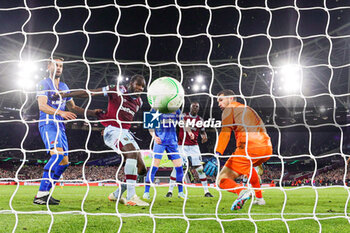 2023-05-12 - Michail Antonio (9) of West Ham United scores a goal 2-1 during the UEFA Europa Conference League, Semi-finals, 1st leg football match between West Ham United and AZ Alkmaar on 11 May 2023 at the London Stadium in London, England - FOOTBALL - CONFERENCE LEAGUE - WEST HAM V AZ ALKMAAR - UEFA CONFERENCE LEAGUE - SOCCER
