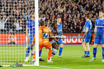 2023-05-12 - Michail Antonio (9) of West Ham United scores a goal and celebrates 2-1 during the UEFA Europa Conference League, Semi-finals, 1st leg football match between West Ham United and AZ Alkmaar on 11 May 2023 at the London Stadium in London, England - FOOTBALL - CONFERENCE LEAGUE - WEST HAM V AZ ALKMAAR - UEFA CONFERENCE LEAGUE - SOCCER