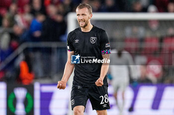 2023-05-18 - Tomas Soucek of West Ham celebrates during the UEFA Europa Conference League, Semi-finals, 2nd leg football match between AZ and West Ham United on May 18, 2023 at the AFAS Stadion in Alkmaar, Netherlands - FOOTBALL - CONFERENCE LEAGUE - AZ ALKMAAR V WEST HAM - UEFA CONFERENCE LEAGUE - SOCCER