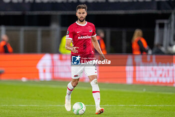 2023-05-18 - Pantelis Hatzidiakos of AZ Alkmaar during the UEFA Europa Conference League, Semi-finals, 2nd leg football match between AZ and West Ham United on May 18, 2023 at the AFAS Stadion in Alkmaar, Netherlands - FOOTBALL - CONFERENCE LEAGUE - AZ ALKMAAR V WEST HAM - UEFA CONFERENCE LEAGUE - SOCCER