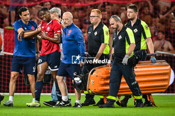 2023-08-24 - Bafode DIAKITE of Lille looks dejected during the UEFA Europa Conference League, Play-offs, 1st leg football match between LOSC Lille and HNK Rijeka on August 24, 2023 at Pierre Mauroy stadium in Villeneuve-d'Ascq near Lille, France - FOOTBALL - CONFERENCE LEAGUE - LILLE V RIJEKA - UEFA CONFERENCE LEAGUE - SOCCER