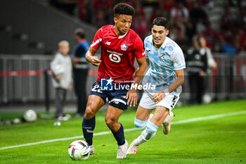 2023-08-24 - Niko JANKOVIC of Rijeka and Tiago SANTOS of Lille during the UEFA Europa Conference League, Play-offs, 1st leg football match between LOSC Lille and HNK Rijeka on August 24, 2023 at Pierre Mauroy stadium in Villeneuve-d'Ascq near Lille, France - FOOTBALL - CONFERENCE LEAGUE - LILLE V RIJEKA - UEFA CONFERENCE LEAGUE - SOCCER
