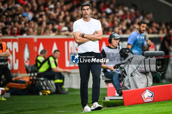 2023-08-24 - Paulo FONSECA of Lille during the UEFA Europa Conference League, Play-offs, 1st leg football match between LOSC Lille and HNK Rijeka on August 24, 2023 at Pierre Mauroy stadium in Villeneuve-d'Ascq near Lille, France - FOOTBALL - CONFERENCE LEAGUE - LILLE V RIJEKA - UEFA CONFERENCE LEAGUE - SOCCER