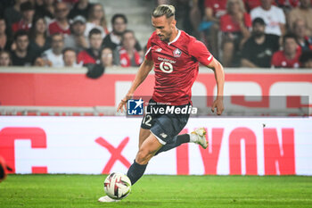 2023-08-24 - Yusuf YAZICI of Lille during the UEFA Europa Conference League, Play-offs, 1st leg football match between LOSC Lille and HNK Rijeka on August 24, 2023 at Pierre Mauroy stadium in Villeneuve-d'Ascq near Lille, France - FOOTBALL - CONFERENCE LEAGUE - LILLE V RIJEKA - UEFA CONFERENCE LEAGUE - SOCCER