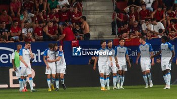 2023-08-24 - Pamplona, Spain. 24th Aug 2023. Sports. Football/Soccer.Football match of First leg of the UEFA Europa Conference League qualifier play-off between CA Osasuna and Club Brugge played at El Sadar stadium in Pamplona (Spain) on August 24, 2023. Credit: Inigo Alzugaray/CordonPress - UEFA EUROPA CONFERENCE LEAGUE: CA OSASUNA VS CLUB BRUGGE, PAMPLONA, SPAIN - UEFA CONFERENCE LEAGUE - SOCCER
