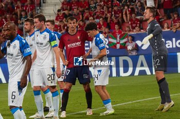 2023-08-24 - Pamplona, Spain. 24th Aug 2023. Sports. Football/Soccer.Ante Budimir (17. CA Osasuna) during the football match of First leg of the UEFA Europa Conference League qualifier play-off between CA Osasuna and Club Brugge played at El Sadar stadium in Pamplona (Spain) on August 24, 2023. Credit: Inigo Alzugaray/CordonPress - UEFA EUROPA CONFERENCE LEAGUE: CA OSASUNA VS CLUB BRUGGE, PAMPLONA, SPAIN - UEFA CONFERENCE LEAGUE - SOCCER