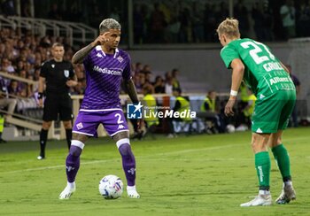 2023-08-31 - Dodo (Fiorentina) against Marco Grull (Rapid Vienna) - ACF FIORENTINA VS SK RAPID WIEN - UEFA CONFERENCE LEAGUE - SOCCER