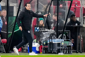 2023-10-26 - Manager Unai Emery of Aston Villa during the UEFA Europa Conference League, Group E football match between AZ Alkmaar and Aston Villa FC on October 26, 2023 at AFAS Stadion in Alkmaar, Netherlands - FOOTBALL - CONFERENCE LEAGUE - AZ ALKMAAR V ASTON VILLA - UEFA CONFERENCE LEAGUE - SOCCER