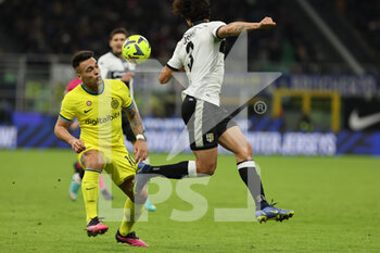 2023-01-10 - Lautaro Martinez of FC Internazionale in action during Coppa Italia 2022/23 football match between FC Internazionale and Parma Calcio at Giuseppe Meazza Stadium, Milan, Italy on January 10, 2023 - INTER - FC INTERNAZIONALE VS PARMA CALCIO - ITALIAN CUP - SOCCER