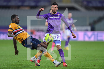 2023-01-12 - Omar Colley (UC Sampdoria) and Nicolas Gonzalez (ACF Fiorentina) - ACF FIORENTINA VS UC SAMPDORIA - ITALIAN CUP - SOCCER