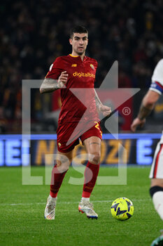 2023-01-12 - Gianluca Mancini (AS Roma) during the Coppa Italia Frecciarossa round of 16 match between AS Roma vs Genoa CFC at the Olimpic Stadium in Rome on 12 January 2023. - AS ROMA VS GENOA CFC - ITALIAN CUP - SOCCER