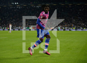 2023-01-19 - Moise Kean of Juventus Fc celebrating after a goal during Coppa Italia 2023, football match between Juventus Fc and Ac Monza on Jannuary 19, 2023 at Allianz Stadium, Turin Italy. Photo Nderim Kaceli - JUVENTUS FC VS AC MONZA - ITALIAN CUP - SOCCER