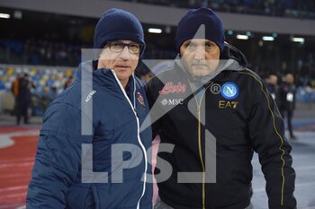 2023-01-17 - \Davide Ballardini Coach of US Cremonese and Luciano Spalletti Manager of SSC Napoli   during the Coppa Italia Freccia Rossa  match between SSC Napoli  v USC Cremonese  at Stadio Arechi   - SSC NAPOLI VS US CREMONESE - ITALIAN CUP - SOCCER