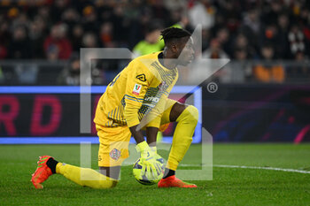 2023-02-01 - Mouhamadou Mbacke Sarr (US Cremonese)  during the Coppa Italia Frecciarossa quarterfinal match between AS Roma vs US Cremonese at the Olimpic Stadium in Rome on 01 February 2023. - AS ROMA VS US CREMONESE - ITALIAN CUP - SOCCER