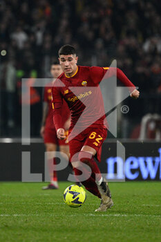 2023-02-01 - Cristian Volpato (AS Roma) during the Coppa Italia Frecciarossa quarterfinal match between AS Roma vs US Cremonese at the Olimpic Stadium in Rome on 01 February 2023. - AS ROMA VS US CREMONESE - ITALIAN CUP - SOCCER