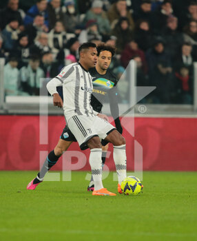 2023-02-02 - Alex Sandro of Juventus during the italian Cup, football match between Juventus Fc and Ss Lazio, on 02 Febbruary 2023 at Allianz Stadium, Turin, Italy. Photo Nderim Kaceli - JUVENTUS FC VS SS LAZIO - ITALIAN CUP - SOCCER
