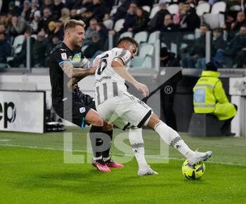 2023-02-02 - Danilo of Juventus and Ciro Immobile of SS Lazio during the italian Cup, football match between Juventus Fc and Ss Lazio, on 02 Febbruary 2023 at Allianz Stadium, Turin, Italy. Photo Nderim Kaceli - JUVENTUS FC VS SS LAZIO - ITALIAN CUP - SOCCER