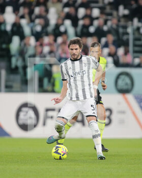 2023-04-04 - Manuel Locatelli of Juventus during the Coppa Italia, semifinal first leg,  football match between Juventus Fc and Fc Internazionale, on 04 April 2023 at Allianz Stadium, Turin, Italy. Photo Nderim Kaceli - SEMIFINAL - JUVENTUS FC VS INTER - FC INTERNAZIONALE - ITALIAN CUP - SOCCER