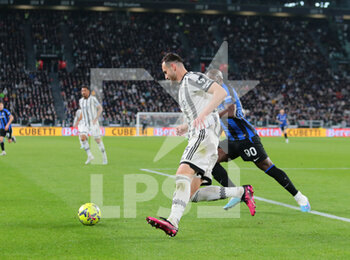 2023-04-04 - Federico Gatti of Juventus during the Coppa Italia, semifinal first leg,  football match between Juventus Fc and Fc Internazionale, on 04 April 2023 at Allianz Stadium, Turin, Italy. Photo Nderim Kaceli - SEMIFINAL - JUVENTUS FC VS INTER - FC INTERNAZIONALE - ITALIAN CUP - SOCCER