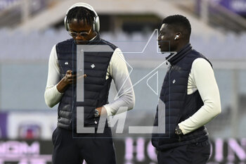 2023-04-27 - Christian Kouame' and Alfred Duncan of ACF Fiorentina during the Coppa Italia Semi Final match between ACF Fiorentina vs US Cremonese at Stadio Artemio Franchi on April 27, 2023 in Florence, Italy. - SEMIFINAL - ACF FIORENTINA VS US CREMONESE - ITALIAN CUP - SOCCER