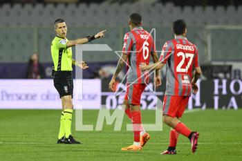 2023-04-27 - Referee Marinelli during the Coppa Italia Semi Final match between ACF Fiorentina vs US Cremonese at Stadio Artemio Franchi on April 27, 2023 in Florence, Italy. - SEMIFINAL - ACF FIORENTINA VS US CREMONESE - ITALIAN CUP - SOCCER