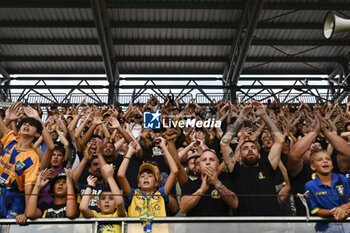 2023-08-11 - Frosinone Calcio Fans during the 32nd round of italian cup final match between Frosinone Calcio vs Pisa Sporting Club, 11th August 2023, Benito Stirpe Stadium, Frosinone, Italy. - FROSINONE CALCIO VS AC PISA - ITALIAN CUP - SOCCER