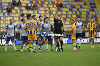 2023-08-11 - Referee Davide Ghersini during the 32nd round of italian cup final match between Frosinone Calcio vs Pisa Sporting Club, 11th August 2023, Benito Stirpe Stadium, Frosinone, Italy. - FROSINONE CALCIO VS AC PISA - ITALIAN CUP - SOCCER