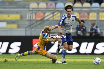 2023-08-11 - Maxime Leverbe of Pisa Sporting Club during the 32nd round of italian cup final match between Frosinone Calcio vs Pisa Sporting Club, 11th August 2023, Benito Stirpe Stadium, Frosinone, Italy. - FROSINONE CALCIO VS AC PISA - ITALIAN CUP - SOCCER