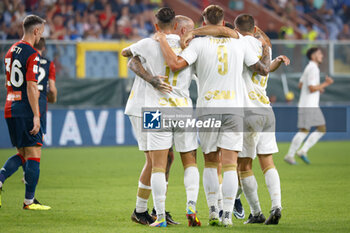 2023-08-11 - Modena celebrates after scoring the gol of 1-1 - GENOA CFC VS MODENA FC - ITALIAN CUP - SOCCER