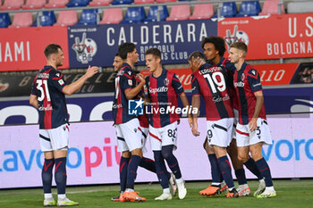 2023-08-11 - Joshua Zirkzee (Bologna Fc) celebrated by his teammate - BOLOGNA FC VS CESENA FC - ITALIAN CUP - SOCCER