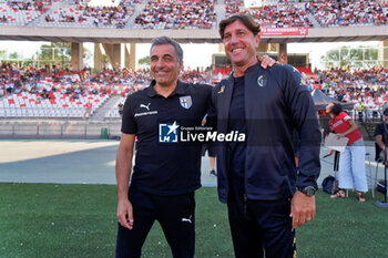 2023-08-12 - coach Fabio Pecchia (Parma Calcio) and coach Michele Mignani (SSC Bari) - SSC BARI VS PARMA CALCIO - ITALIAN CUP - SOCCER