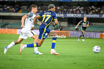 2023-08-12 - Verona's Jordi Mboula in action - HELLAS VERONA FC VS ASCOLI CALCIO - ITALIAN CUP - SOCCER