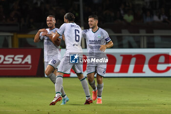 2023-08-14 - Davide Di Molfetta (Feralpisalo') celebrates for the goal - TORINO FC VS FERALPISALò - ITALIAN CUP - SOCCER