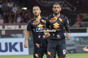 2023-08-14 - Nikola Vlasic (Torino FC) and Antonio Sanabria (Torino FC) - TORINO FC VS FERALPISALò - ITALIAN CUP - SOCCER