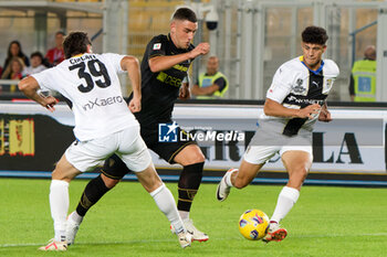 2023-11-01 - Roberto Piccoli of US Lecce and Alessandro Circati of Parma Calcio, Yordan Osorio of Parma Calcio - US LECCE VS PARMA CALCIO - ITALIAN CUP - SOCCER
