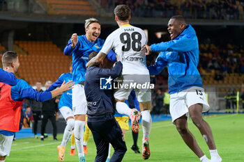 2023-11-01 - Dennis Man of Parma Calcio celebrates after scoring a goal with teammates - US LECCE VS PARMA CALCIO - ITALIAN CUP - SOCCER