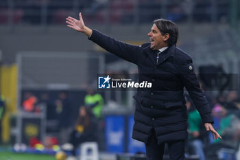 2023-12-20 - Simone Inzaghi Head Coach of FC Internazionale reacts during Coppa Italia 2023/24 Round of 16 football match between FC Internazionale and Bologna FC at Giuseppe Meazza Stadium, Milan, Italy on December 20, 2023 - INTER - FC INTERNAZIONALE VS BOLOGNA FC - ITALIAN CUP - SOCCER