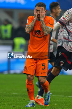 2023-12-20 - Stefano Sensi of FC Internazionale reacts during Coppa Italia 2023/24 Round of 16 football match between FC Internazionale and Bologna FC at Giuseppe Meazza Stadium, Milan, Italy on December 20, 2023 - INTER - FC INTERNAZIONALE VS BOLOGNA FC - ITALIAN CUP - SOCCER