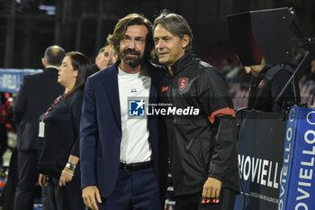 2023-10-31 - Andrea Pirlo of coach of UC Sampdoria and Filippo Inzaghi Coach of US Salernitana 1919 during the Italian Cup US Salernitana 1919 vs UC Sampdoria at Arechi Stadium - US SALERNITANA VS UC SAMPDORIA - ITALIAN CUP - SOCCER