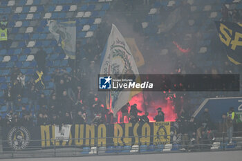 2023-12-19 - the Frosinone fans during Soccer Italian - Cup between SSC Napoli vs Frosinone Calcio at Diego Armando Maradona Stadium - SSC NAPOLI VS FROSINONE CALCIO - ITALIAN CUP - SOCCER