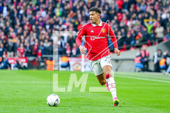 2023-04-24 - Jadon Sancho (25) of Manchester United during the English championship, FA Cup semi final football match between Brighton and Hove Albion and Manchester United on 23 April 2023 at Wembley Stadium in London, England - FOOTBALL - ENGLISH CUP - BRIGHTON V MANCHESTER UNITED - ENGLISH LEAGUE CUP - SOCCER