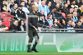 2023-04-24 - Manchester City manager Pep Guardiola during the English Cup, FA Cup semi final football match between Manchester City and Sheffield United on 22 April 2023 at Wembley Stadium in London, England - FOOTBALL - ENGLISH CUP - MANCHESTER CITY V SHEFFIELD UNITED - ENGLISH LEAGUE CUP - SOCCER