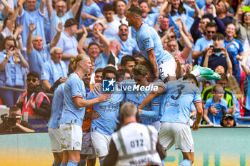 2023-06-04 - İlkay Gundogan (8) of Manchester City scores a goal and celebrates 2-1 during the English FA Cup, Final football match between Manchester City and Manchester United on 3 June 2023 at Wembley Stadium in London, England - FOOTBALL - ENGLISH CUP - FINAL - MANCHESTER CITY V MANCHESTER UNITED - ENGLISH LEAGUE CUP - SOCCER
