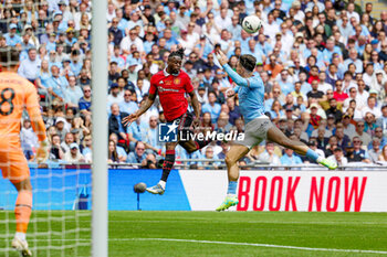 2023-06-04 - Aaron Wan-Bissaka (29) of Manchester United and Jack Grealish of Manchester City during the English FA Cup, Final football match between Manchester City and Manchester United on 3 June 2023 at Wembley Stadium in London, England - FOOTBALL - ENGLISH CUP - FINAL - MANCHESTER CITY V MANCHESTER UNITED - ENGLISH LEAGUE CUP - SOCCER