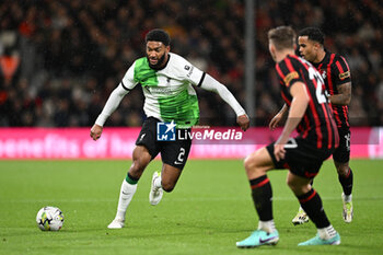 2023-11-01 - Joe Gomez (2) of Liverpool during the English League Cup, EFL Carabao Cup, round of 16 football match between Bournemouth and Liverpool on 1 November 2023 at the Vitality Stadium in Bournemouth, England - FOOTBALL - ENGLISH LEAGUE CUP - BOURNEMOUTH V LIVERPOOL - ENGLISH LEAGUE CUP - SOCCER